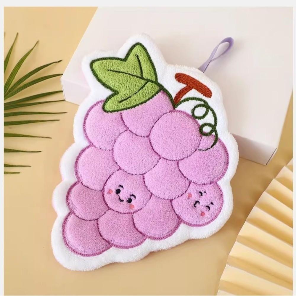 

Coral Fleece Hand Towel Absorbent Fleece Rag Cute Bathroom Cloth for Bathroom Use B