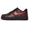 Air Force 1 Leder Abriebfest Niedrig geschnitten Skateboard Schuhe Unisex Schwarz Rot CW2288-001(Team1521-)