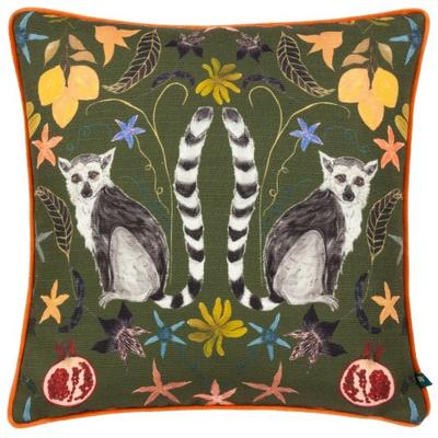 Wylder Piped Velvet Lemur Cushion Cover