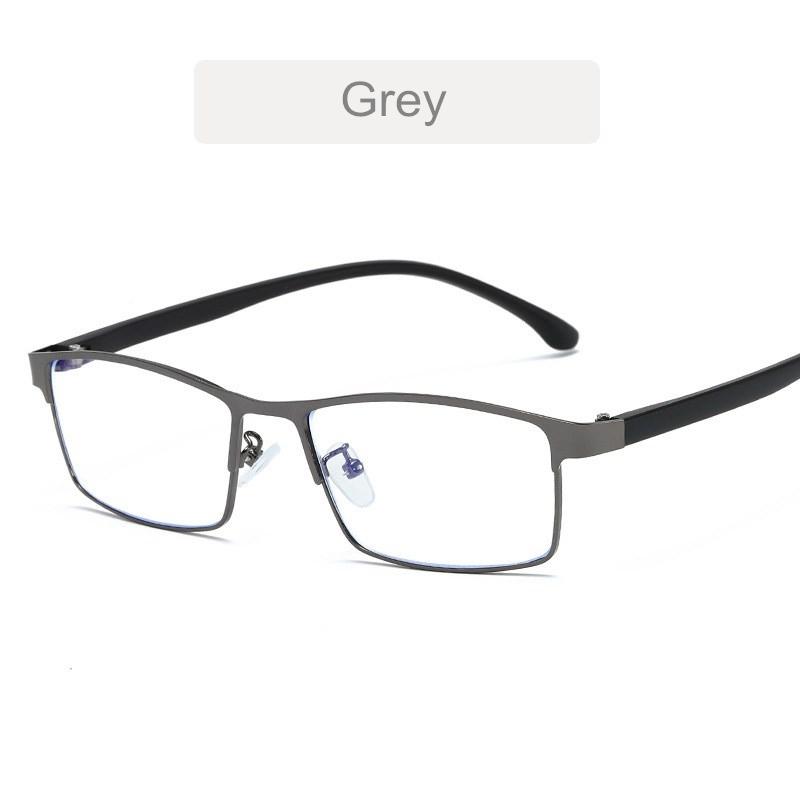 

KOTTDO винтажная квадратная оптическая оправа для очков, металлическая мужская модная классическая деловая прозрачная оправа для очков Óculos серый