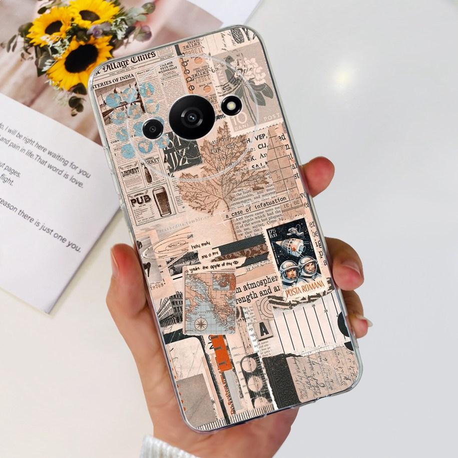 For Xiaomi Redmi A3 Case 2024 Popular Flower Soft Silicone Clear TPU Phone Cover For Xiomi Redmi A3 A 3 Bumper on RedmiA3 Fundas