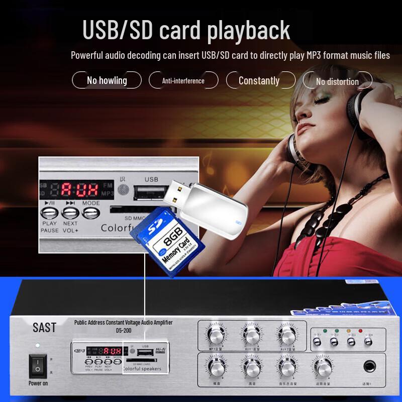 SAST D5-200 150W Public Broadcasting Amplifier