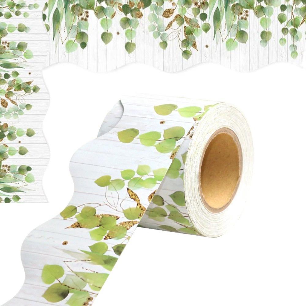 Colored Wavy Edge Paper DIY Wall Decoration Poster Border Stickers  for Classroom Board Home Party