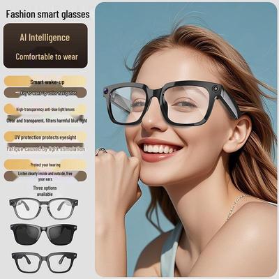 Óculos Inteligentes Aprimorados por IA com Foto e Vídeo HD, Antichoque, Mudança de Cor, Chamada Bluetooth e Recursos de Tradução