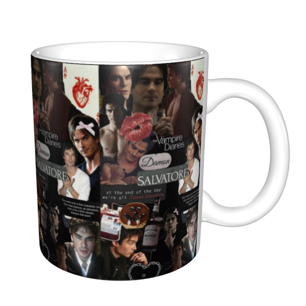 Tasses à café personnalisées The Vampire Diaries DIY Damon Salvatore Tasse à thé au lait en céramique