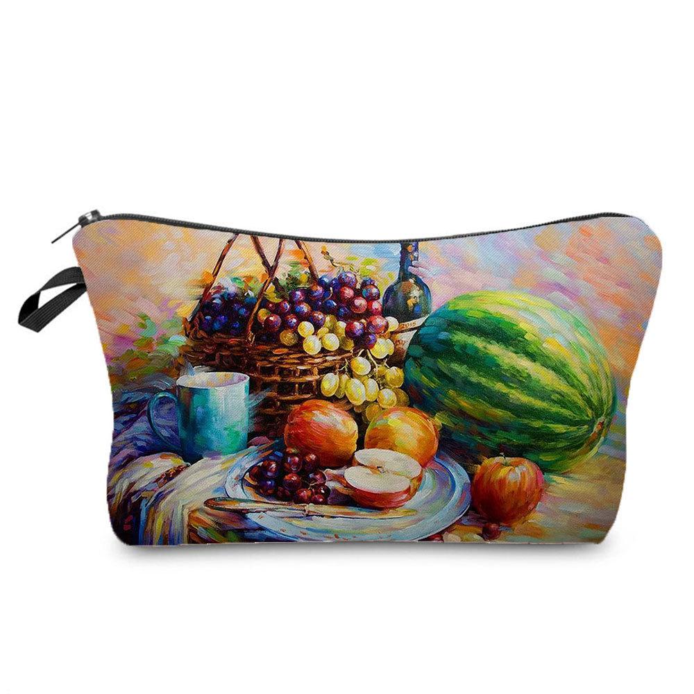 Women Flower Print Cosmetic Bag Toiletries Organize Travel Storage Case 6388