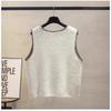 2026 Autumn New Women Sweater Knitting Fashion Tops Cardigan Lady Sleeveless Embroidery Floral Vest Tank Shirt Loose Casual