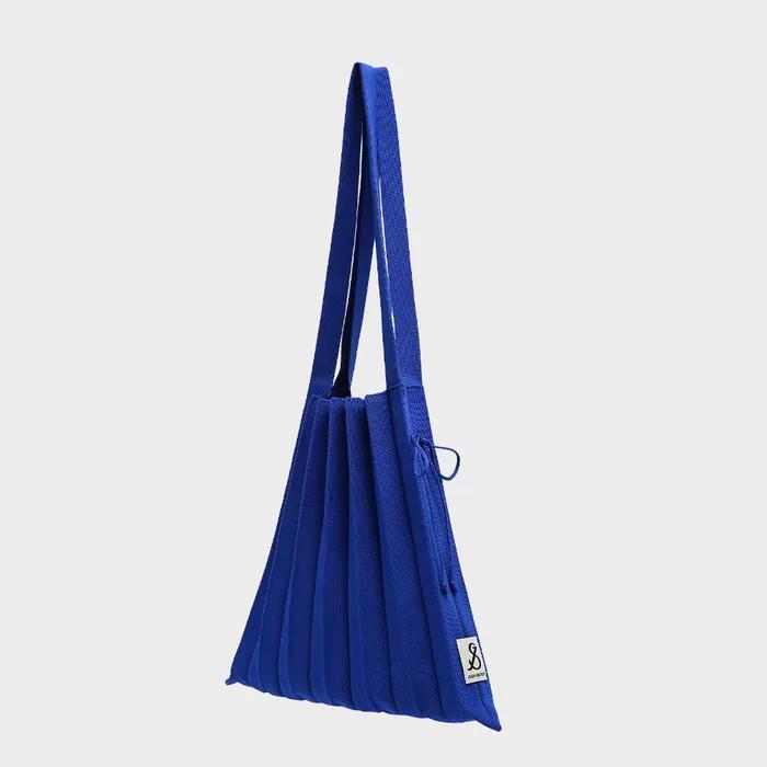 Lucky Pleats Knit M Royal Blue
