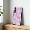 Cool P-Purple P-Plaid Pattern Phone Case For Samsung Galaxy A91,80,73,72 ,71,53,52,32 ,31,22,21s,20,Soft Black Case