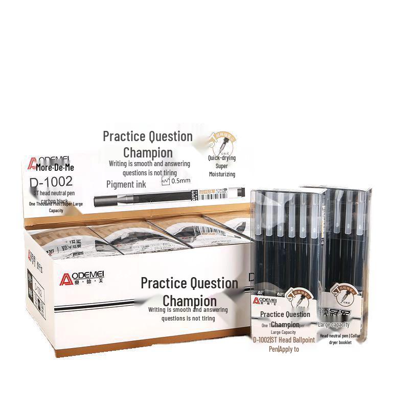 12-Pack Black Needle Tube 0.5mm Gel Pens for Students & Office Use