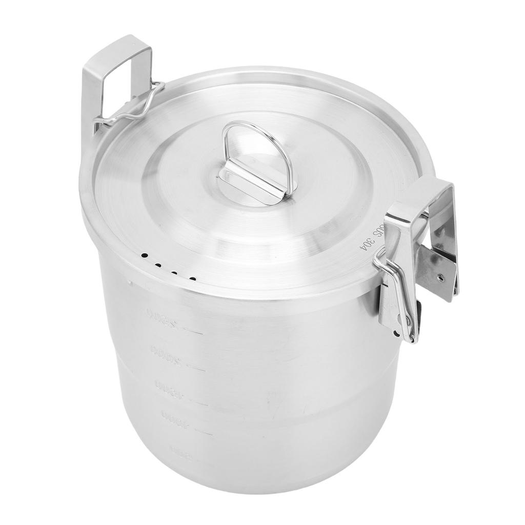Camping Cooking Pot 304 Stainless Steel Portable Metal Rice Cooker Camping Cookware for Outdoor Hiking
