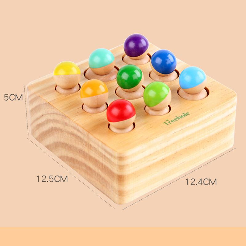 Matching Peg Doll with Pedestal Montessori Todler 2 To 3 Yrs Color Puzzle Sorter Sorting Colors Puzle Game