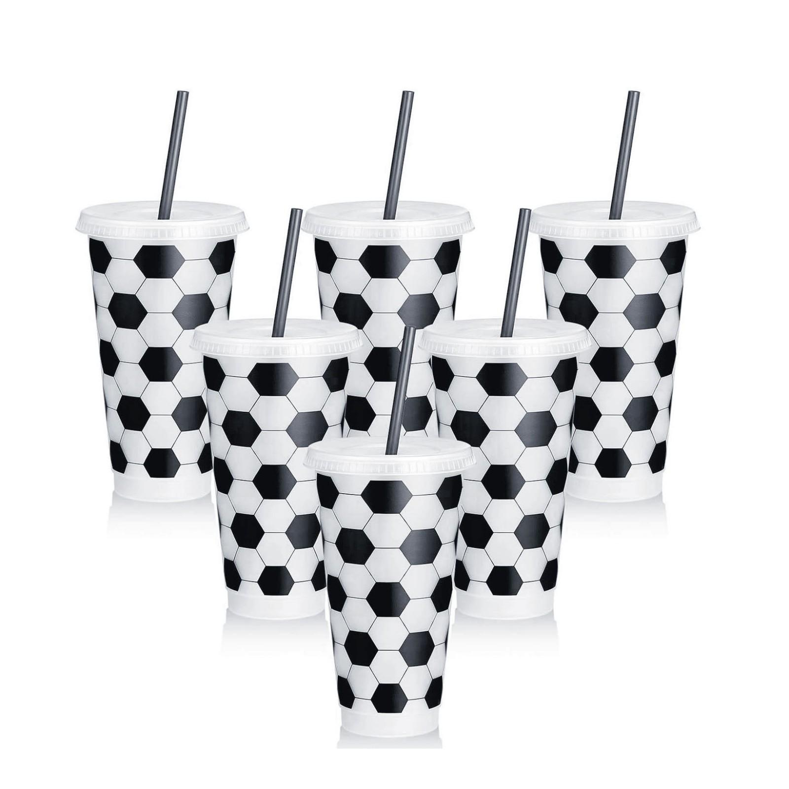 

Reusable Plastic Soccer Mug, Fan Football Party Gift, Sports Theme Water Bottle, 24 Oz, Eco-friendly One Size