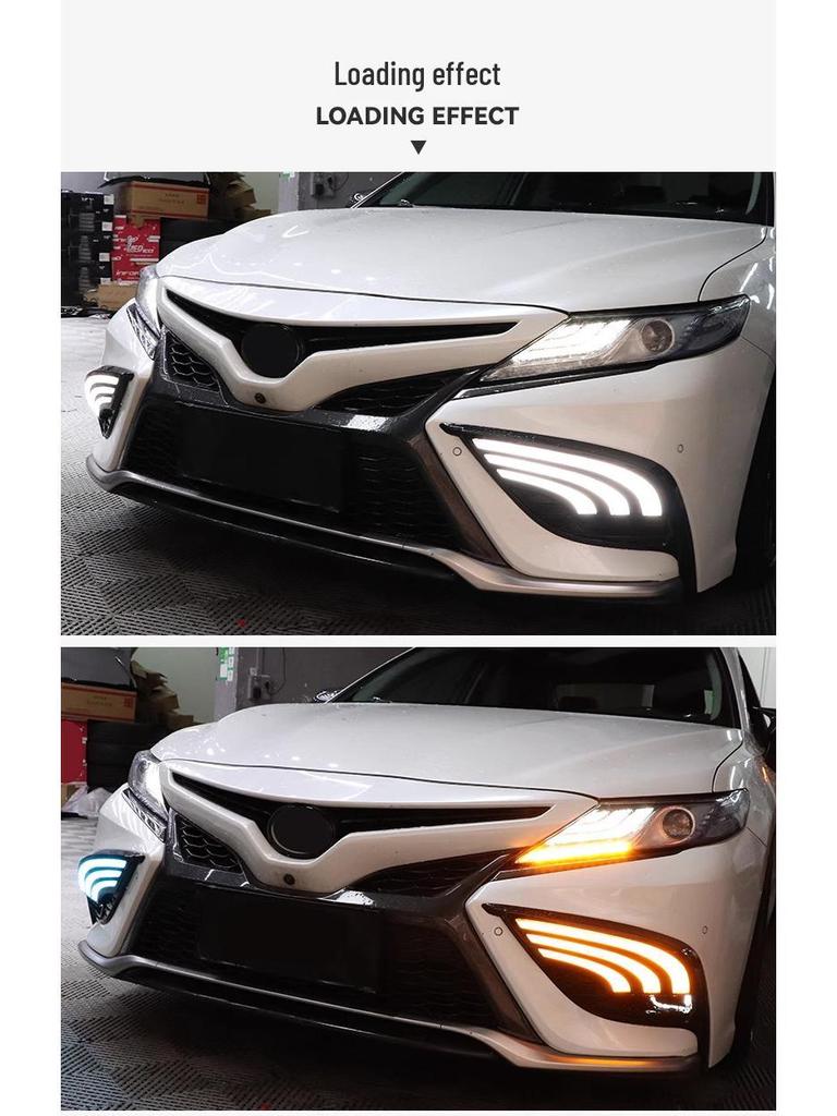 Compatible 2021 Camry LED Daytime Running & Modified Fog Lights for 8th Gen.