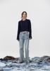 NO EXTRA TOUCH Boho Damage Knit (Navy) / 25Fwkp001Na