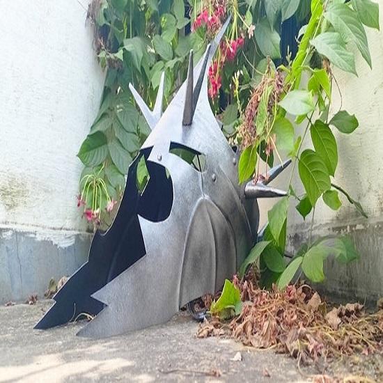 Casque Du Roi Sorcier Nazgûl (Seigneur Des Anneaux) - En Acier Forgé, Taille Réglable 62-66 Cm, Pour Cosplay Ou Décoration