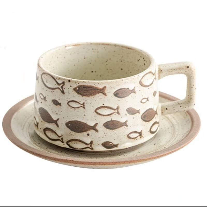 Diborlang Retro Coarse Ceramic Coffee Ware
