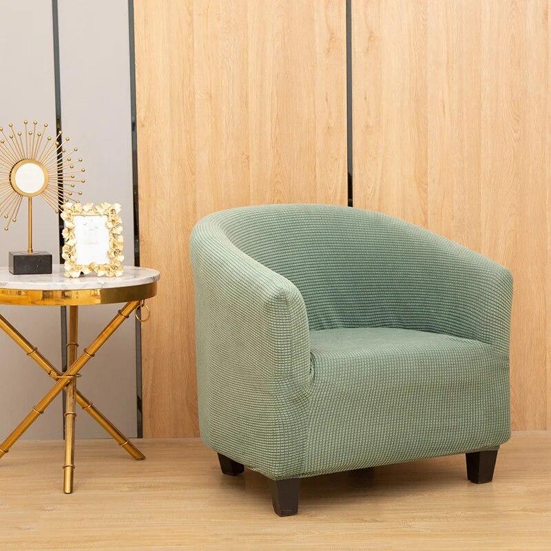 Club Chair Cover Tub Sofa Cover Polar Fleece Single Sofa Couch Cover Stretch Sofa Slipcovers For Living Room Study Bar Counter