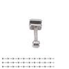 30pcs Orthodontic Crimpable Hook Stainless Steel Dental Crimpable Hook Replacement Accessory for Arch Wire