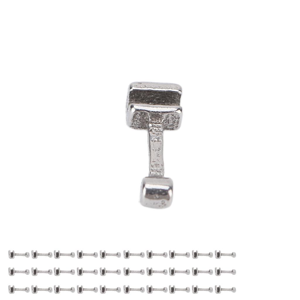 30pcs Orthodontic Crimpable Hook Stainless Steel Dental Crimpable Hook Replacement Accessory for Arch Wire