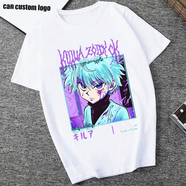Cross-border Anime Summer New Pure Cotton Full-time Hunter Two-dimensional Animation Printed Men's Loose Casual T-shirt Men's