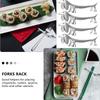 [Steel Utensil Holders] 4pcs Stainless Steel Dog Utensil Holders | Zinc Alloy Cutlery Stand for Spoon Fork, Home Kitchen Table Decor Accessory