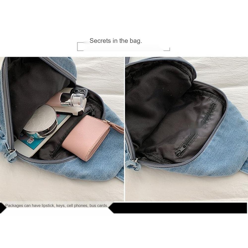 Lightweight Large Capacity denim Multipurpose Storage Bag for Daily Use