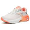 New Anta C100 Collection Wear Resistant Low Top Running Shoes Women's White Orange Silver 122245586-1