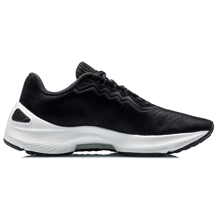 Li Ning Arashi Abrasion Resistant Breathable Low Top Running Shoes Women's Black White ARHR034-1