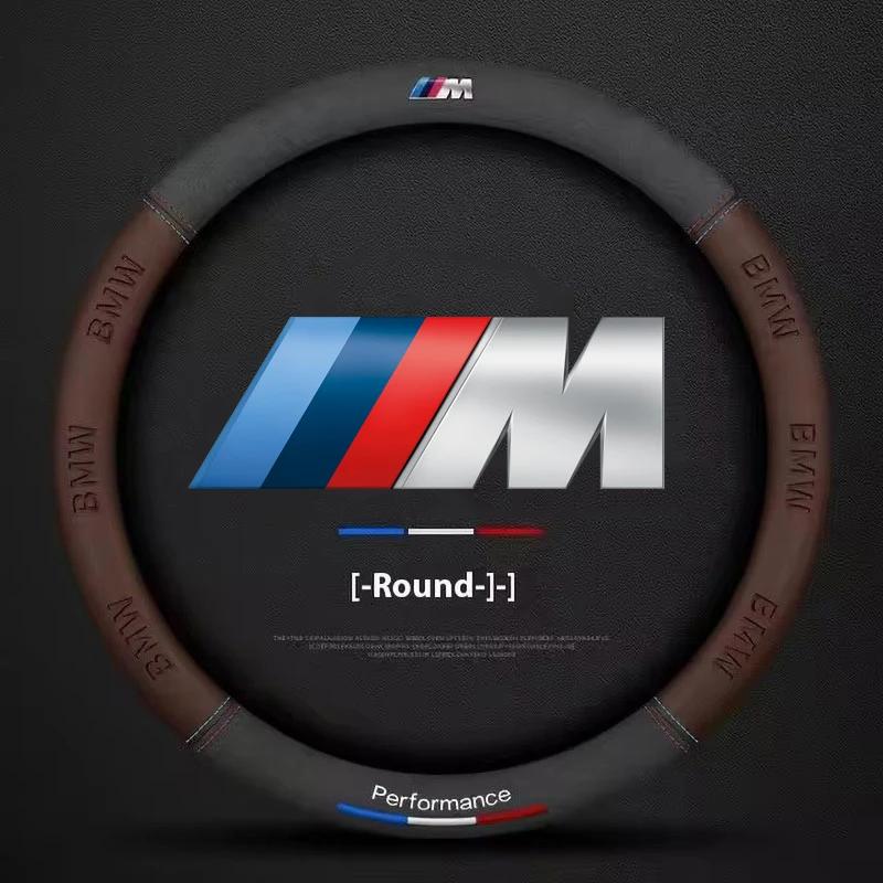 Car Anti-Slip Suede Steering Wheel Cover For BMW M Performance E39 E46 E60 E70 E90 F10 F15 F20 F25 F30 G20 G30 X1 X2 X3 X4 X5 X7
