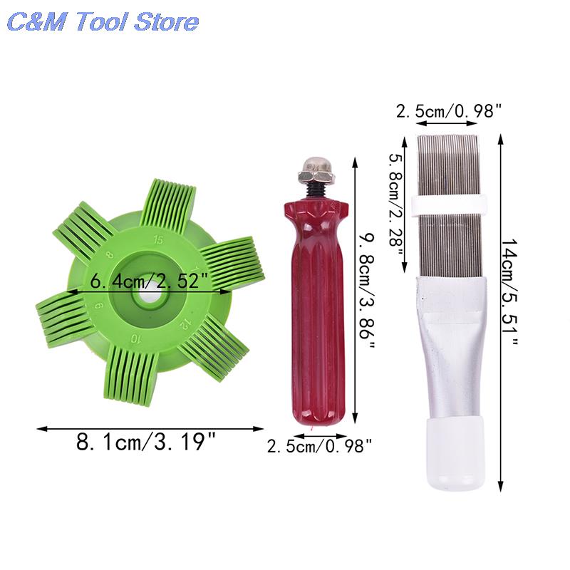 1set Universal Car A/C Radiator Condenser Evaporator Fin Straightener Coil Comb Plastic Auto Cooling System Repair Tools