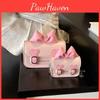 Letter Bow Pattern Solid Color Leather Children Shoulder Chain Bag Shoulder