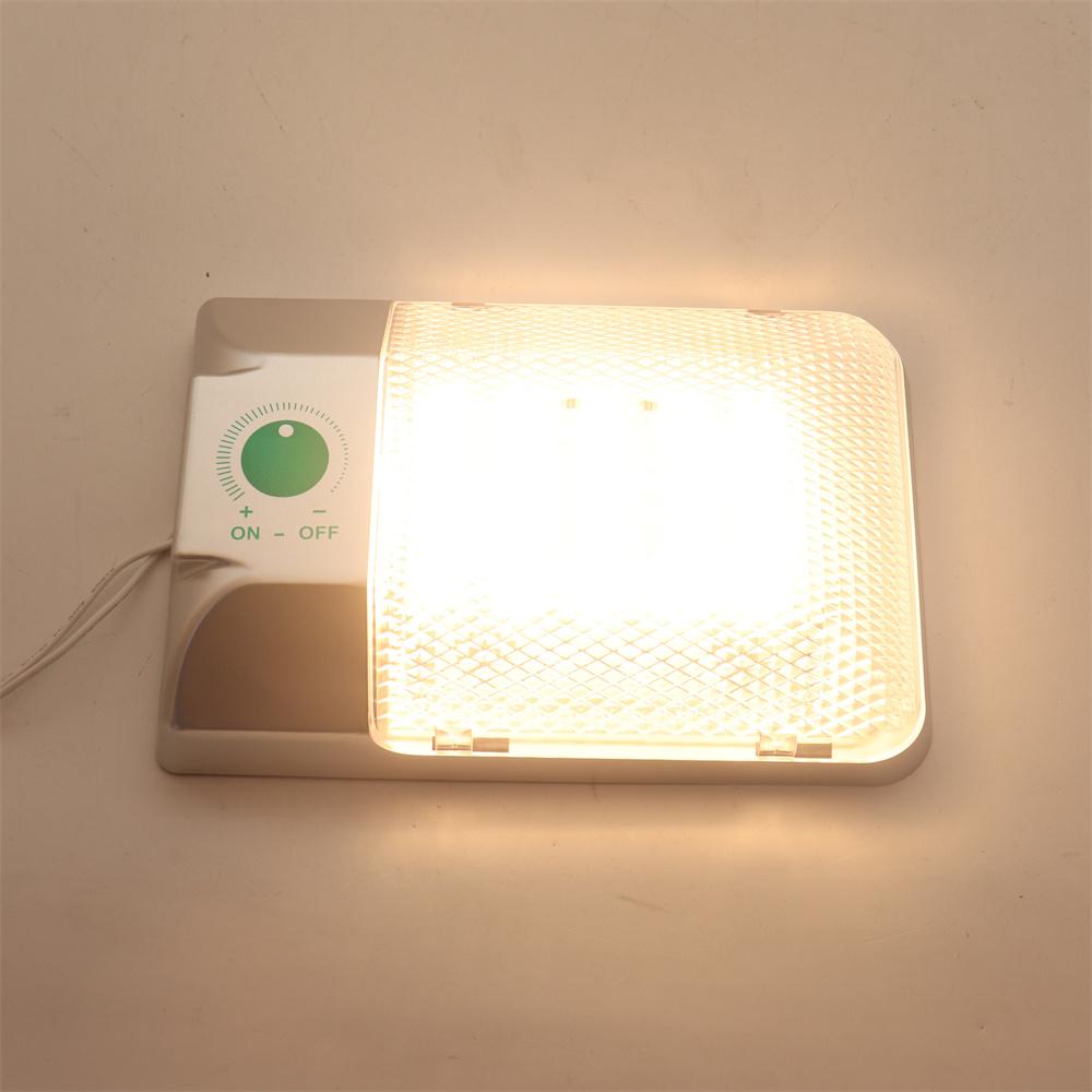 1x Interior LED Reading Light Infinite Touch Dimmable 6000 White For 12V RV Boat