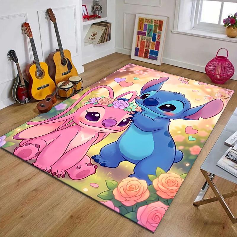 1pc S-Stitch Design Printed Area Rug Carpet for Bedroom Living Room Home Decor Rugs Mat Non Slip Mat Rug for Bedside
