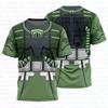 Anime Mobile Suit Gundam 3D Print Cosplay Boys Uniform Casual Loose Crew Neck Short Sleeve T-Shirt Summer Men's Streetwear Tops