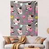 Cute Cartoon Cows with Hearts Pattern Patterned Tapestry Home Decor, Suitable for Bedroom and Living Room, Gift