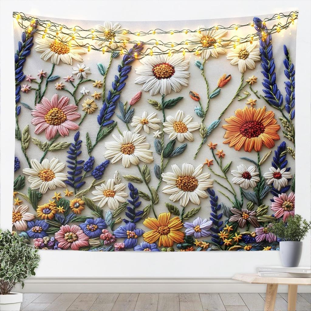 Tree Of Life Tapestry for Bedroom Exotic Boho Wall Tapestry Aesthetic Gothic Damask Vintage Floral Tapestries Bohemian Sun