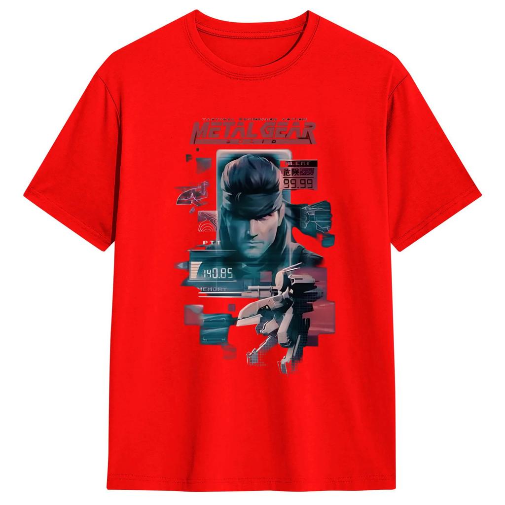 Japanese Metal Gear Solid Mens T Shirts  Novelty Tee Shirt Short Sleeve Crew Neck TShirts 100 Cotton 4XL 5XL 6XL Clothing