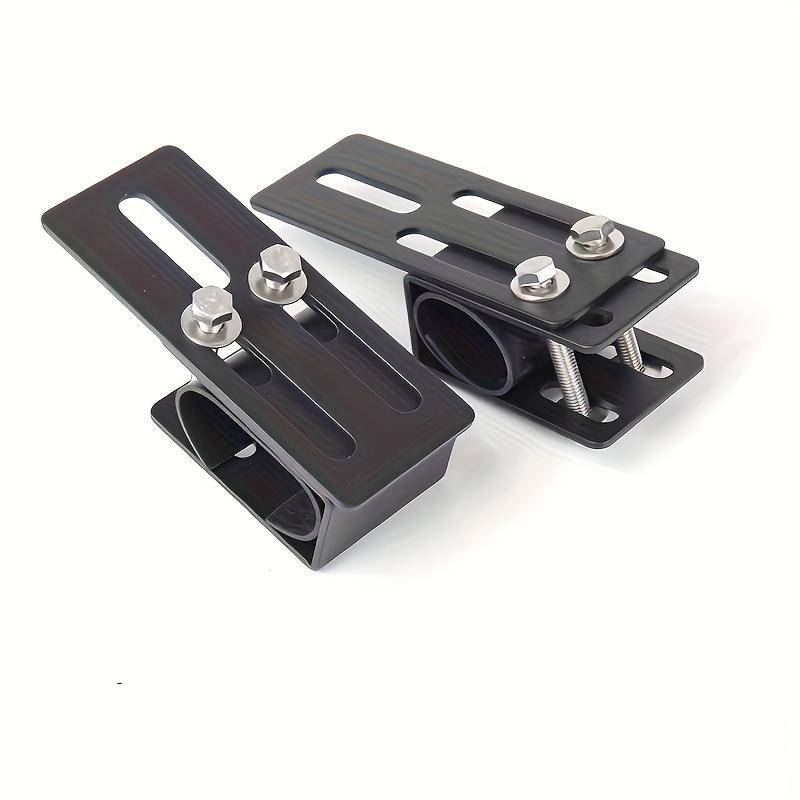 2 pièces Supports de montage de bande LED de voiture Pinces de galerie de toit tout-terrain avec vis réglables et coussinets pour une installation sécurisée