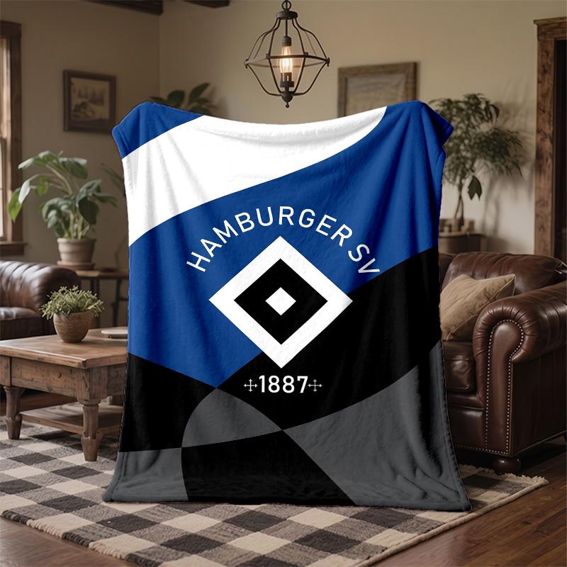Hamburger SV Football Print Flannel Blanket Soft Warm Sofa Bed Throw Blanket For Home Office Bedroom