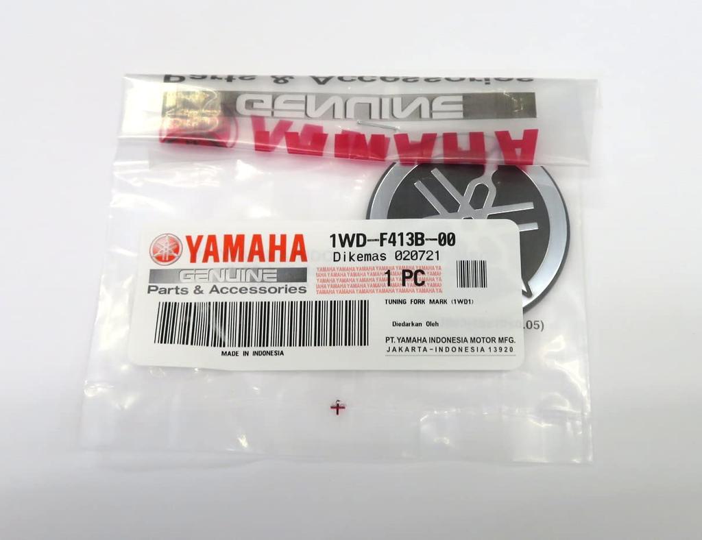 YAMAHA Genuine Yamaha Tuning Fork Logo Emblem Sticker Aluminum Silver Black Black Diameter 45mm