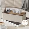 Multifunctional Leather Desk Organizer with Tissue Box