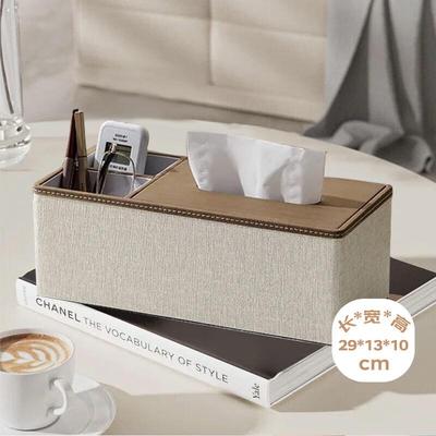 Multifunktionaler Leder-Schreibtisch-Organizer mit Taschentuchbox