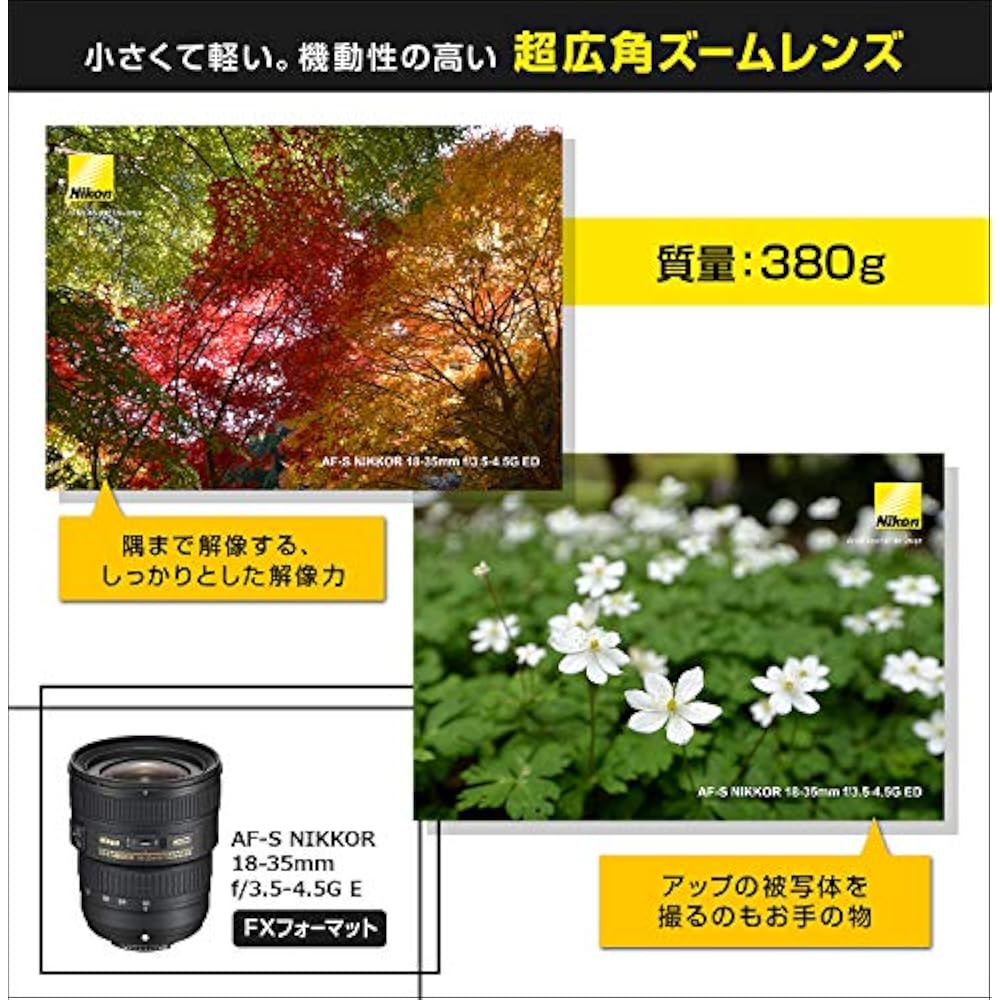 Nikon Super Wide Angle Zoom Lens AF-S NIKKOR 18-35mm F/3.5-4.5g ED Full Size Compatible