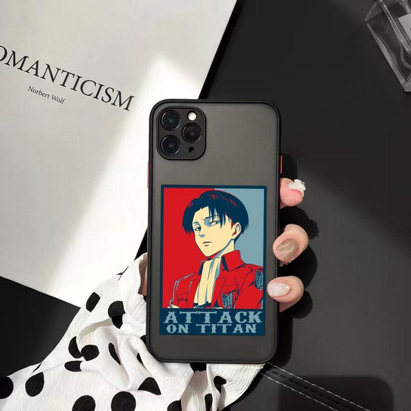 

Чохли для телефонів Аніме Атака титанів для iphone 11 12 13 Pro Max 6s 7 8 Plus X XS MAX XR Розкішна жорстка матова задня протиударна кришка iPhone 12Pro Max
