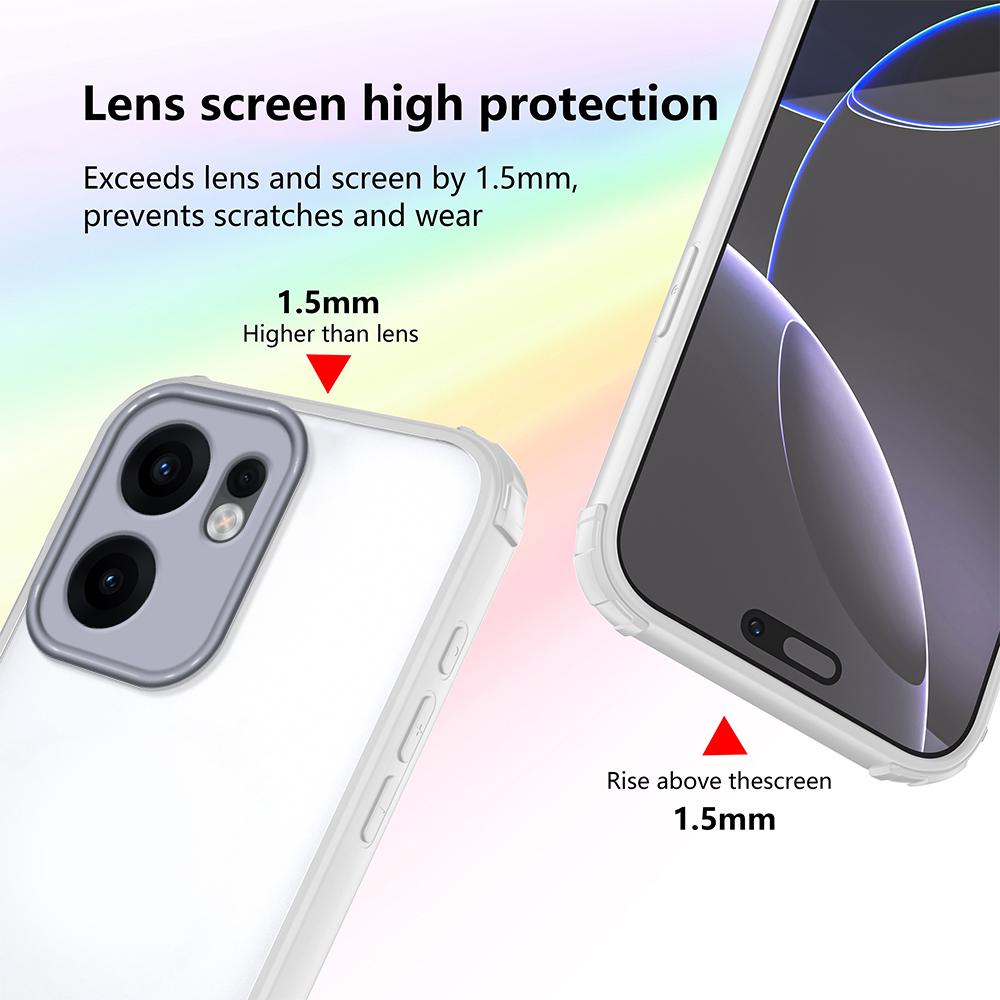 For Oppo Reno13 F 5G (Reno 13 FS 5G)/4G Case Reinforced Corner Shockproof TPU + Acrylic Phone Cover