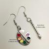 Oil Painting Palette Art Style Cross-Cultural Creative Earrings