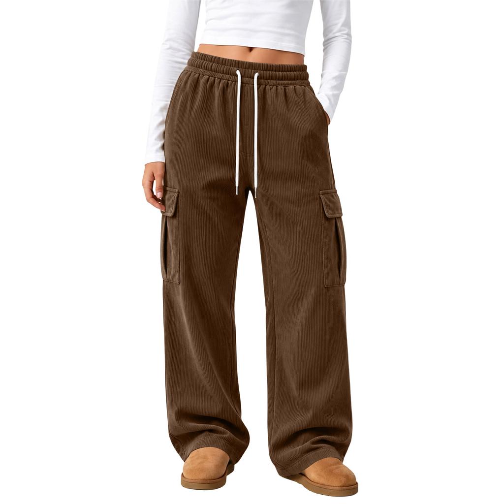 Women's Sporty Casual Wide Leg Pants, Loose Fit Street Comfortable Trousers