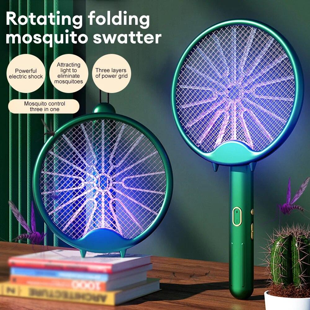 3000V Elettrico Mosquito Racchetta Mosquito Killer Lampada USB Ricaricabile Pieghevole Repellente Per Zanzare Lampada Scacciamosche Scacciamosche