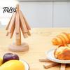 Wooden Tripod Coaster Set Trivets for Hot Dishes 3/4Pcs Tree Shape Coasters Practical Kitchen Accessory with Stand Table Decor Accessories Rustic